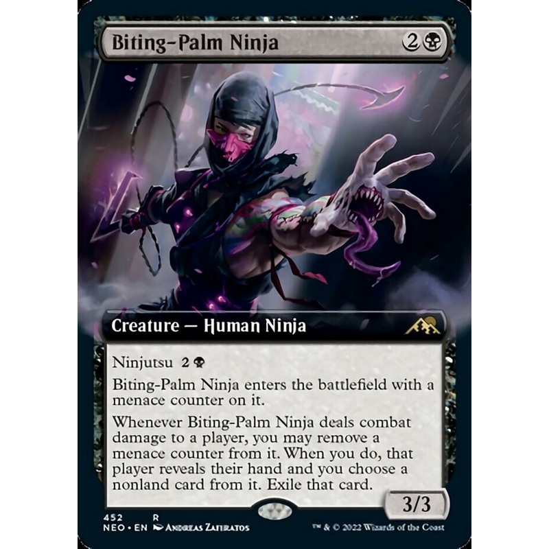 Biting-Palm Ninja (Extended Art) [Kamigawa: Neon Dynasty]