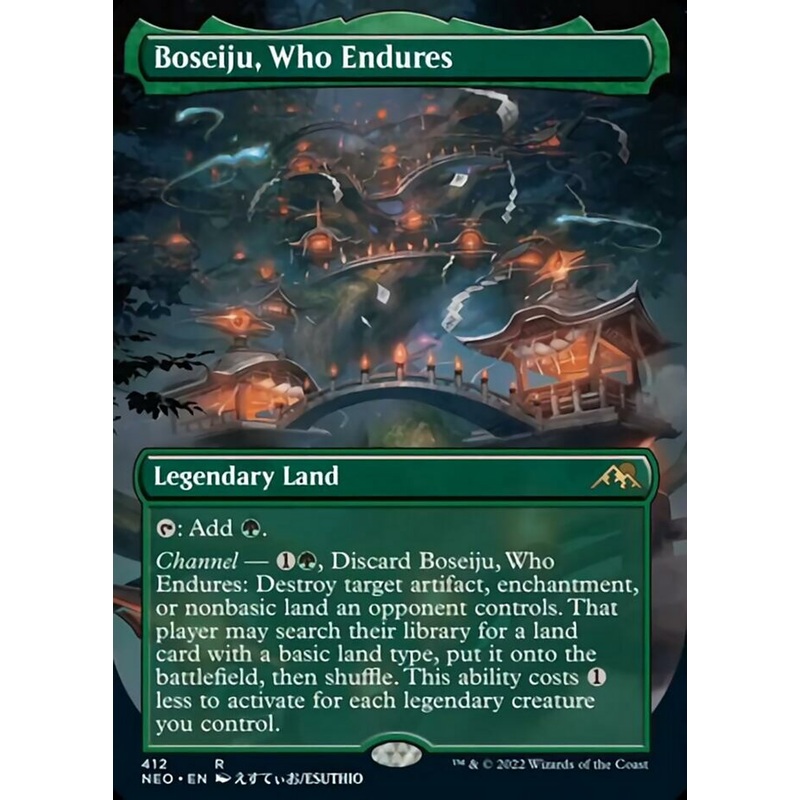 Boseiju, Who Endures (Borderless Alternate Art) [Kamigawa: Neon Dynasty]