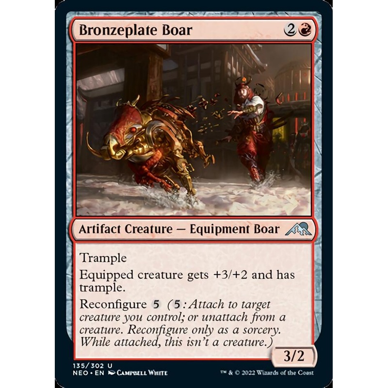 Bronzeplate Boar [Kamigawa: Neon Dynasty]