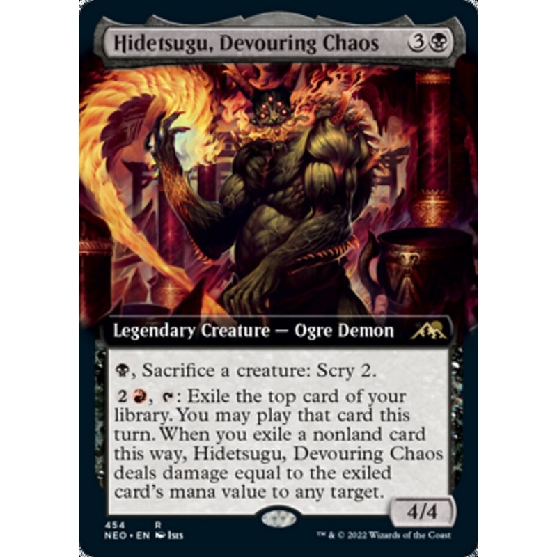 Hidetsugu, Devouring Chaos (Extended Art) [Kamigawa: Neon Dynasty]