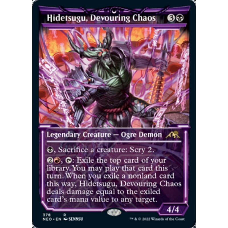 Hidetsugu, Devouring Chaos (Showcase Soft Glow) [Kamigawa: Neon Dynasty]