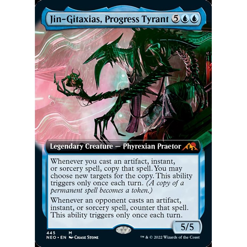Jin-Gitaxias, Progress Tyrant (Extended Art) [Kamigawa: Neon Dynasty]