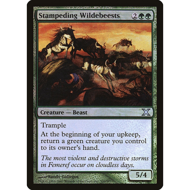 Stampeding Wildebeests (Premium Foil) [Tenth Edition]