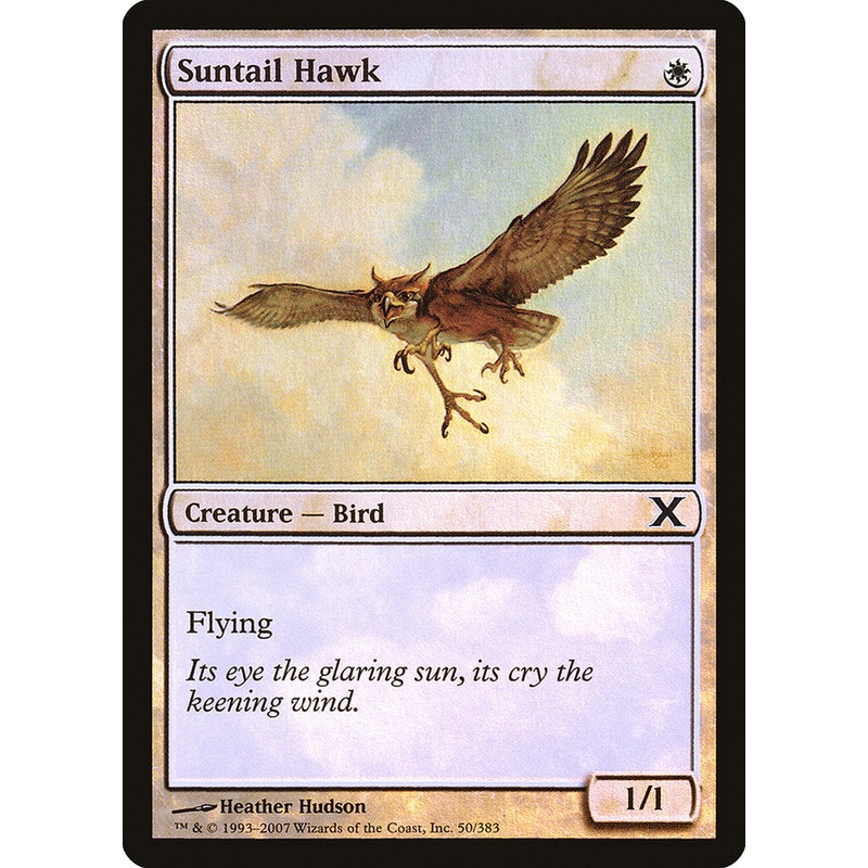 Suntail Hawk (Premium Foil) [Tenth Edition]