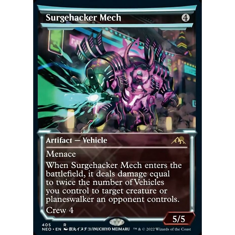 Surgehacker Mech (Showcase Soft Glow) [Kamigawa: Neon Dynasty]