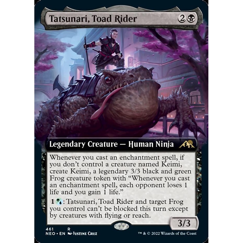Tatsunari, Toad Rider (Extended Art) [Kamigawa: Neon Dynasty]