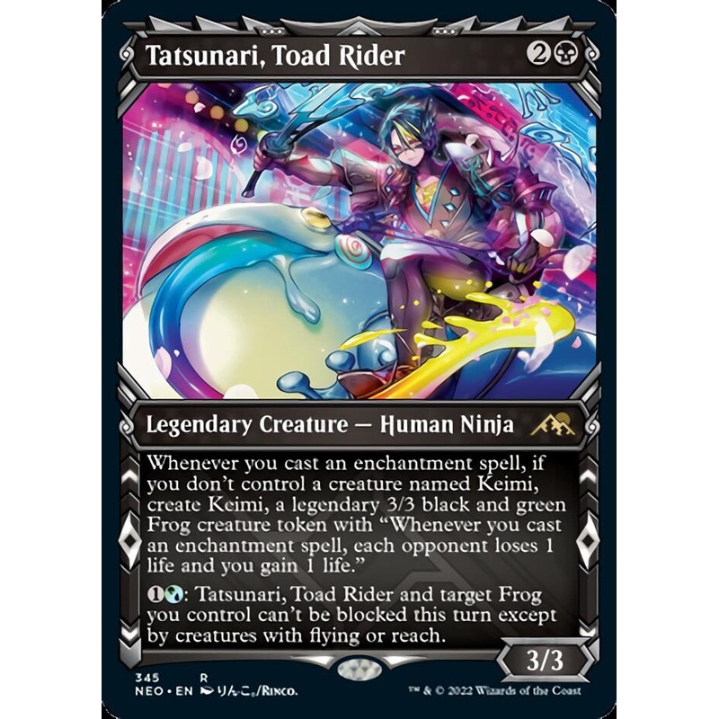 Tatsunari, Toad Rider (Showcase Ninja) [Kamigawa: Neon Dynasty]