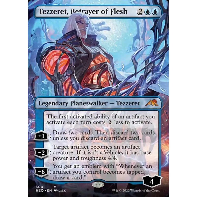 Tezzeret, Betrayer of Flesh (Borderless) [Kamigawa: Neon Dynasty]