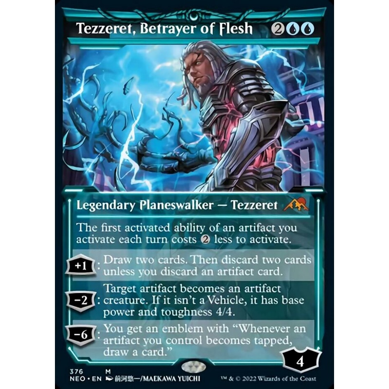 Tezzeret, Betrayer of Flesh (Showcase Soft Glow) [Kamigawa: Neon Dynasty]