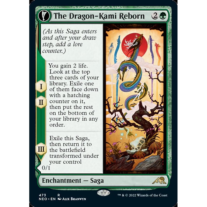 The Dragon-Kami Reborn // Dragon-Kami's Egg (Extended Art) [Kamigawa: Neon Dynasty]