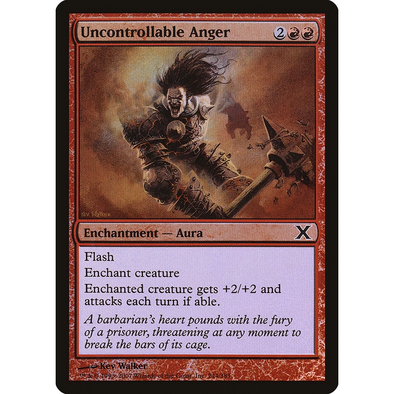 Uncontrollable Anger (Premium Foil) [Tenth Edition]