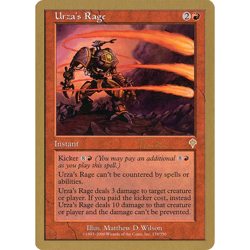 Urza's Rage (Jan Tomcani) [World Championship Decks 2001]