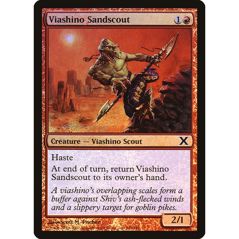 Viashino Sandscout (Premium Foil) [Tenth Edition]