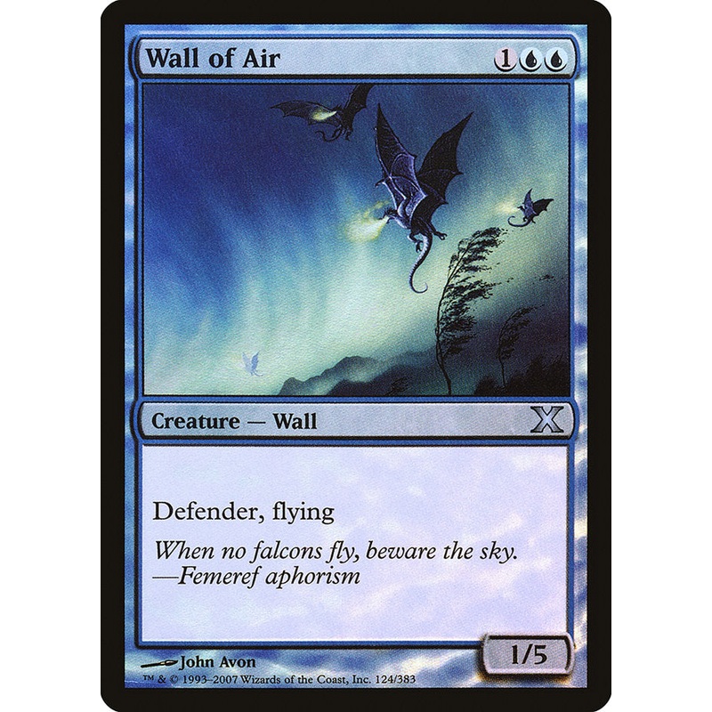 Wall of Air (Premium Foil) [Tenth Edition]