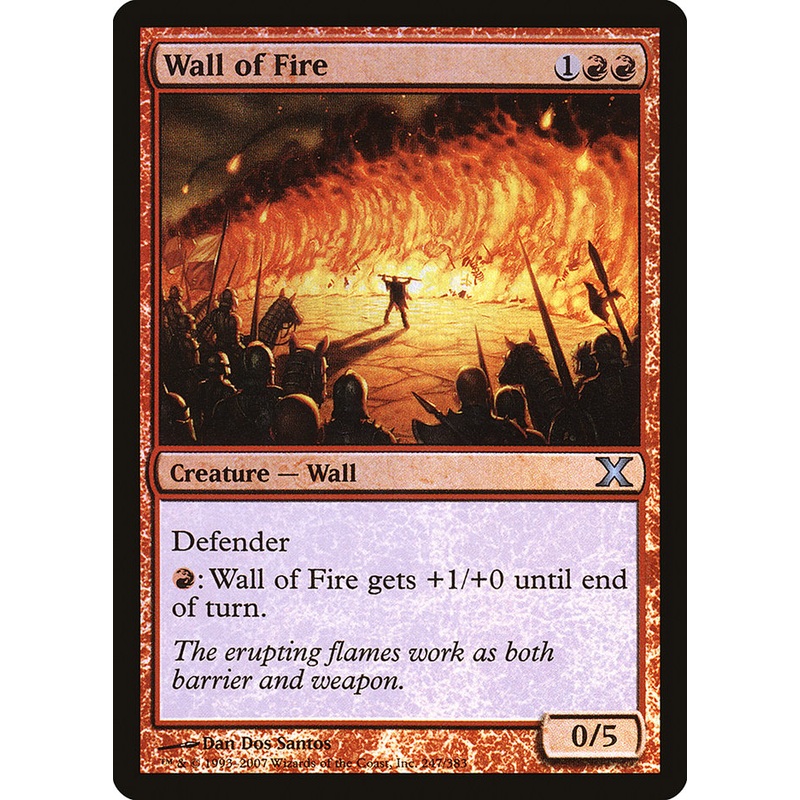 Wall of Fire (Premium Foil) [Tenth Edition]