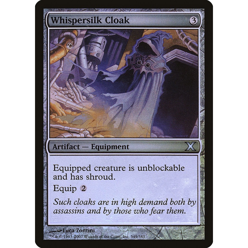 Whispersilk Cloak (Premium Foil) [Tenth Edition]