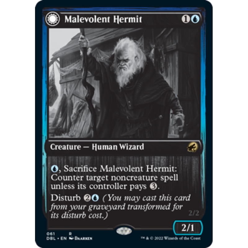 Malevolent Hermit // Benevolent Geist [Innistrad: Double Feature]