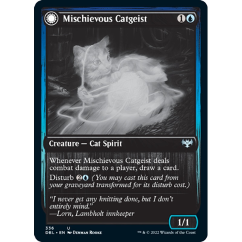 Mischievous Catgeist // Catlike Curiosity [Innistrad: Double Feature]