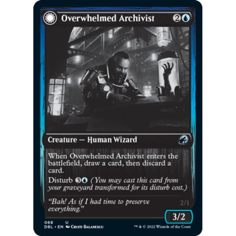 Overwhelmed Archivist // Archive Haunt [Innistrad: Double Feature]