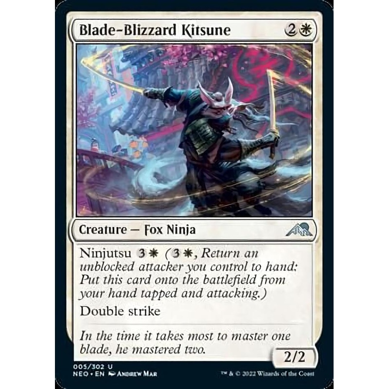 Blade-Blizzard Kitsune [Kamigawa: Neon Dynasty]