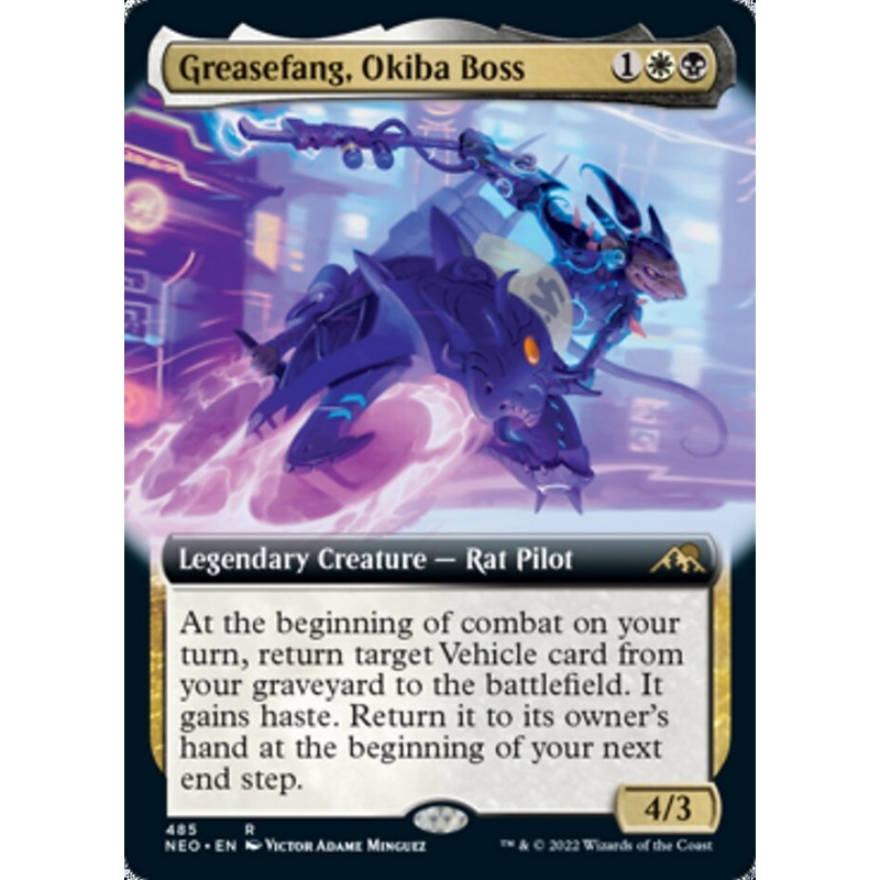 Greasefang, Okiba Boss (Extended Art) [Kamigawa: Neon Dynasty]