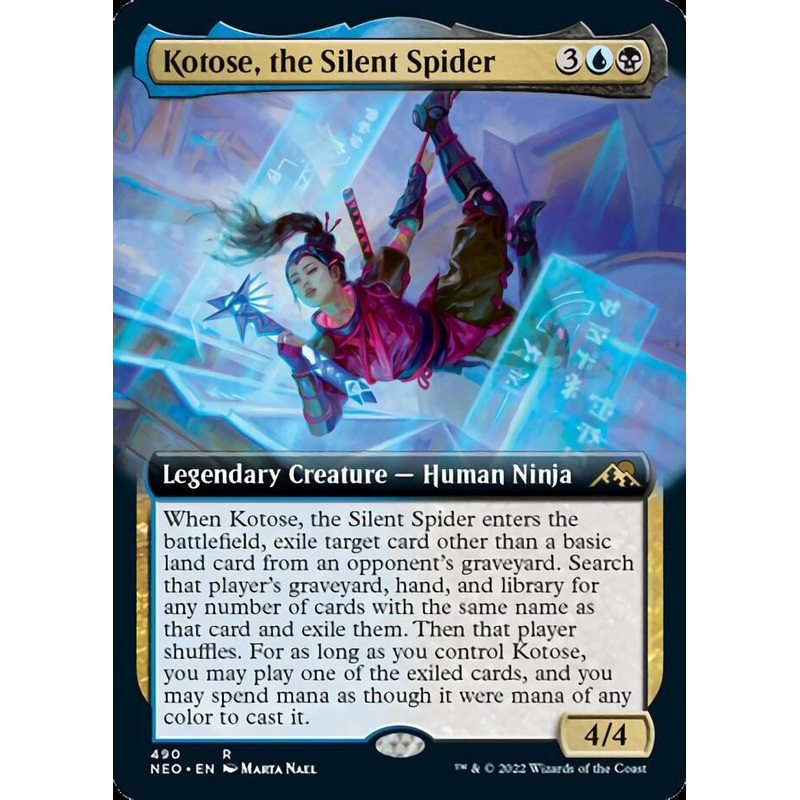 Kotose, the Silent Spider (Extended Art) [Kamigawa: Neon Dynasty]