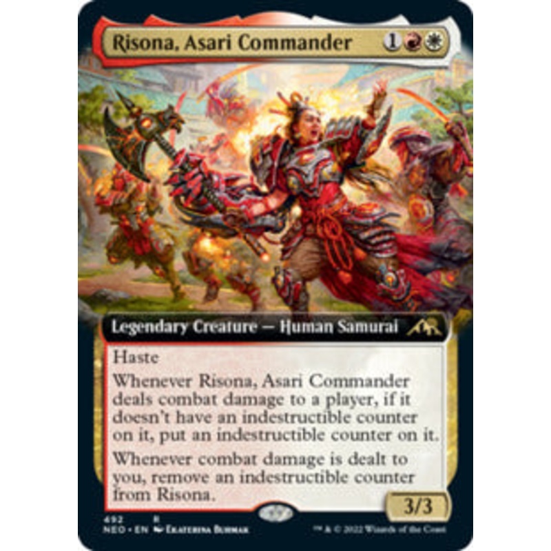 Risona, Asari Commander (Extended Art) [Kamigawa: Neon Dynasty]