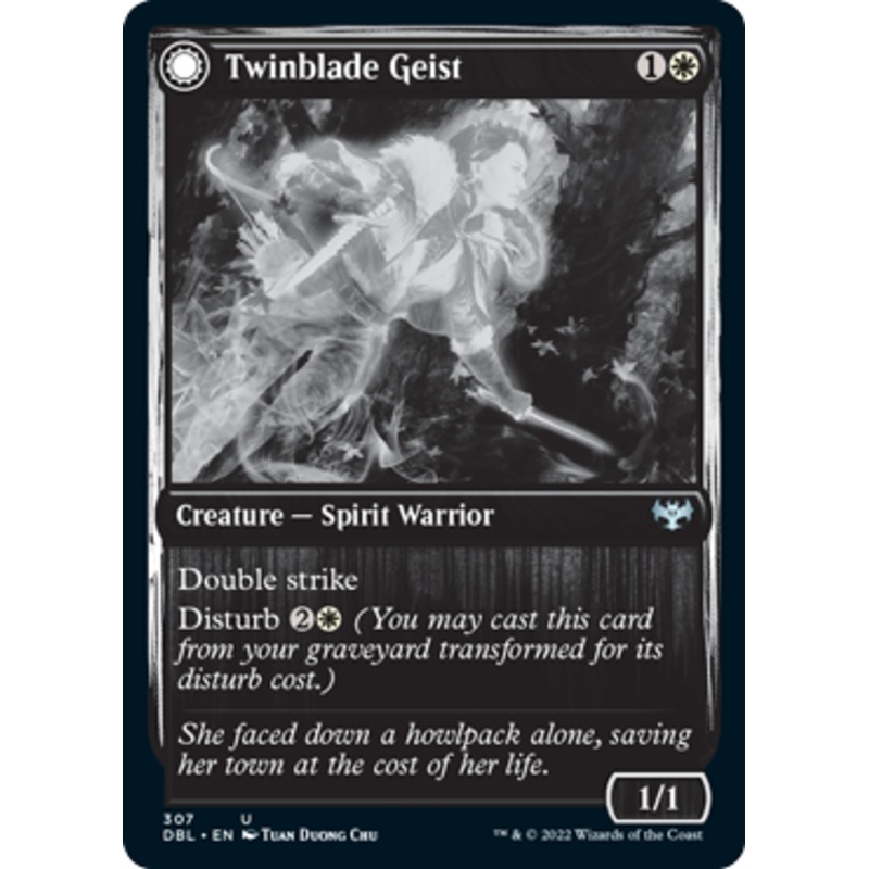 Twinblade Geist // Twinblade Invocation [Innistrad: Double Feature]