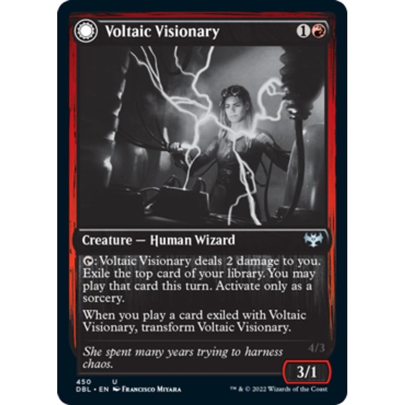Voltaic Visionary // Volt-Charged Berserker [Innistrad: Double Feature]