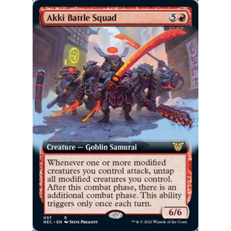 Akki Battle Squad (Extended Art) [Kamigawa: Neon Dynasty Commander]