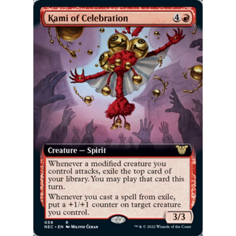 Kami of Celebration (Extended Art) [Kamigawa: Neon Dynasty Commander]