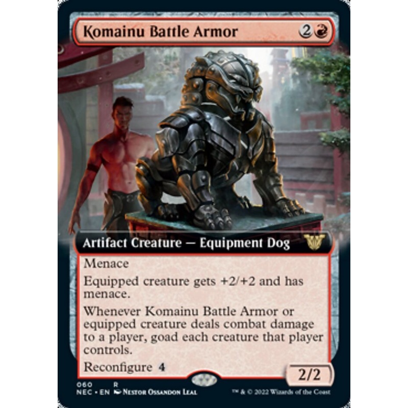 Komainu Battle Armor (Extended Art) [Kamigawa: Neon Dynasty Commander]
