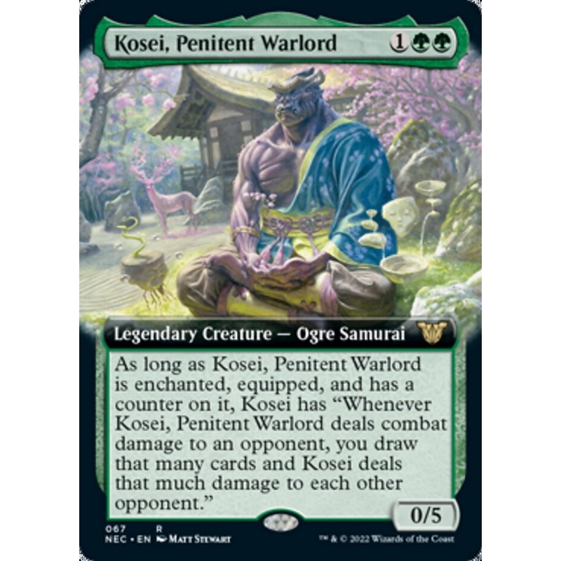 Kosei, Penitent Warlord (Extended Art) [Kamigawa: Neon Dynasty Commander]