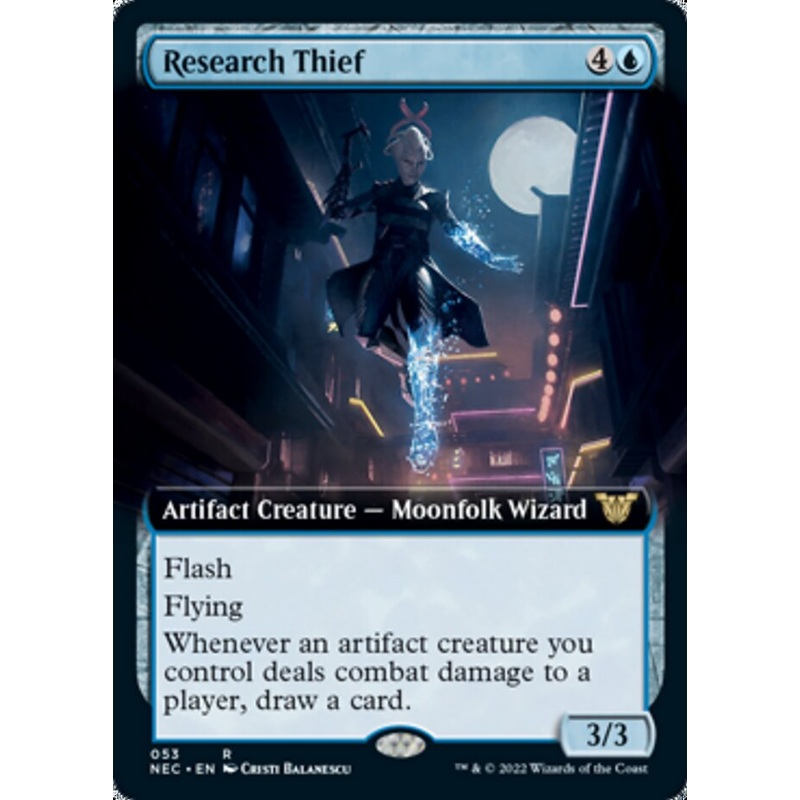 Research Thief (Extended Art) [Kamigawa: Neon Dynasty Commander]