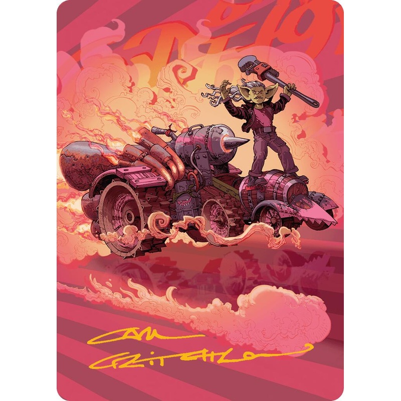Burner Rocket Art Card (Gold-Stamped Signature) [Aetherdrift Art Series]