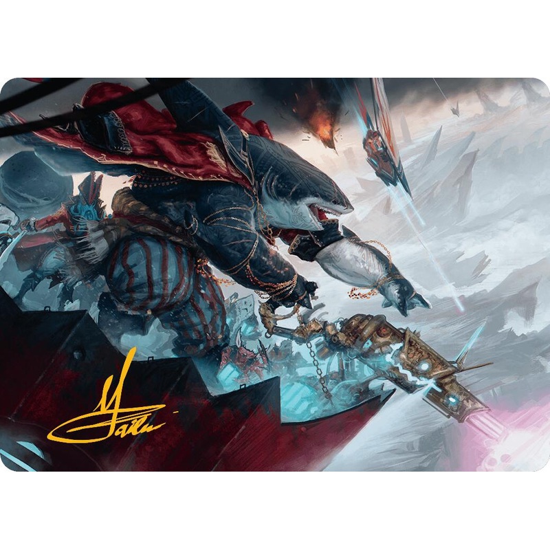 Captain Howler, Sea Scourge Art Card (16/54) (Gold-Stamped Signature) [Aetherdrift Art Series]