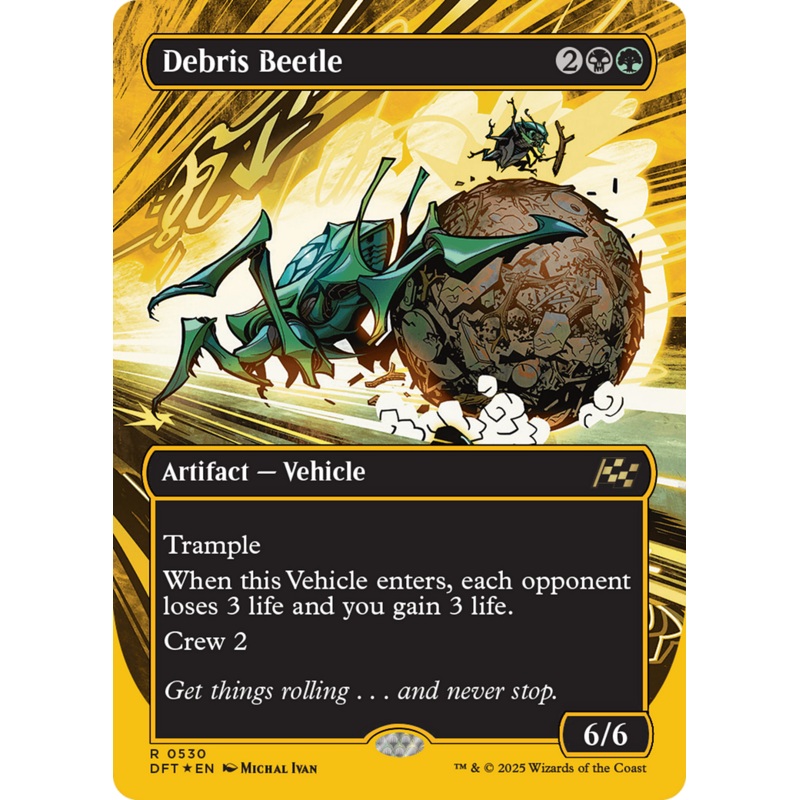 Debris Beetle (Borderless) (First-Place Foil) [Aetherdrift]