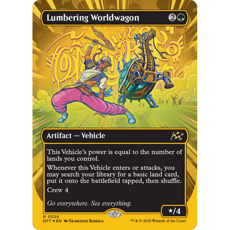 Lumbering Worldwagon (Borderless) (First-Place Foil) [Aetherdrift]