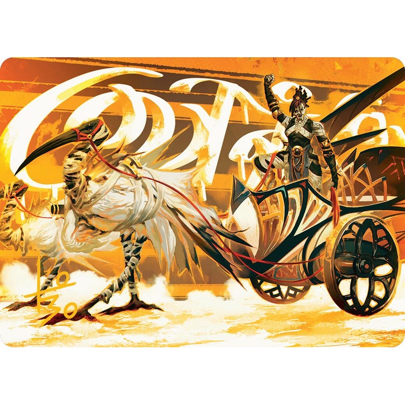 Skyseer's Chariot Art Card (Gold-Stamped Signature) [Aetherdrift Art Series]
