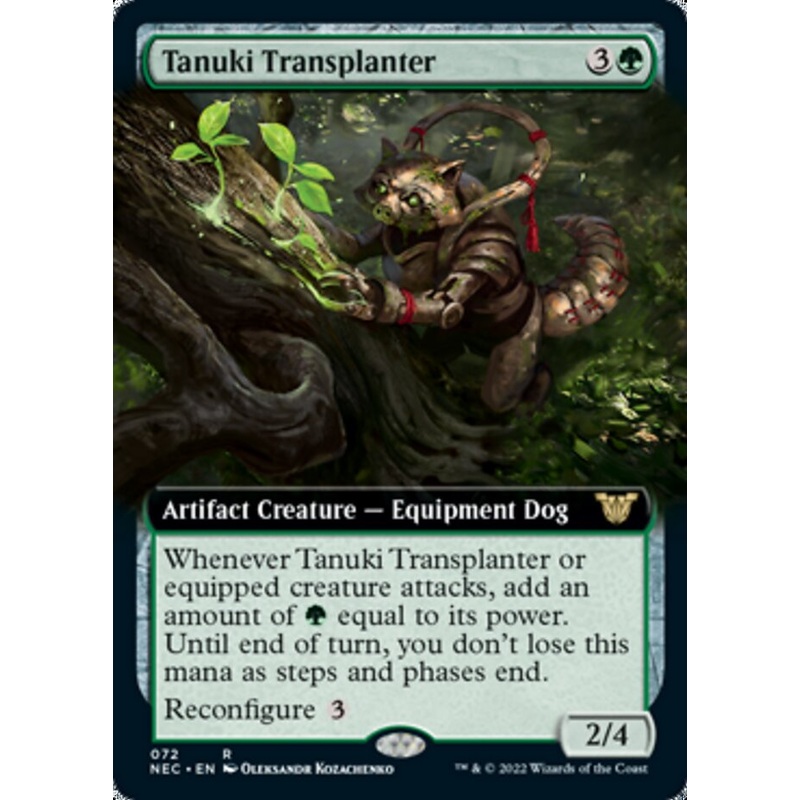 Tanuki Transplanter (Extended Art) [Kamigawa: Neon Dynasty Commander]