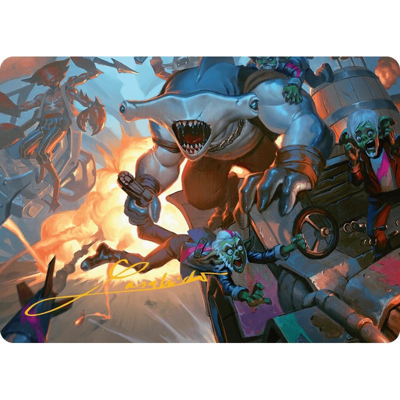 Trade the Helm Art Card (Gold-Stamped Signature) [Aetherdrift Art Series]