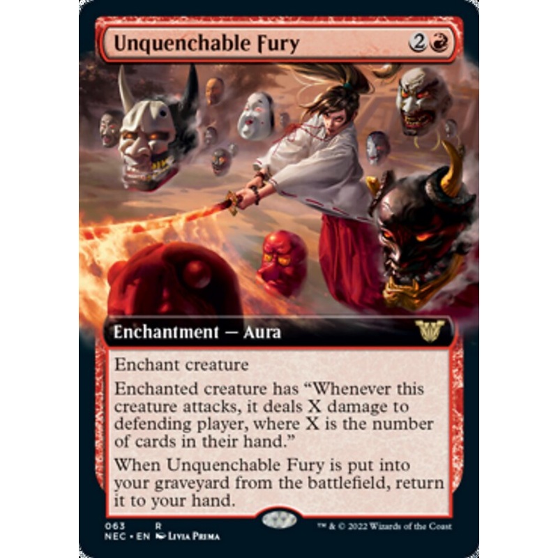 Unquenchable Fury (Extended Art) [Kamigawa: Neon Dynasty Commander]