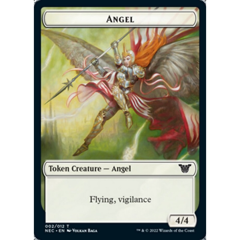 Angel // Elephant Double-Sided Token [Kamigawa: Neon Dynasty Commander Tokens]