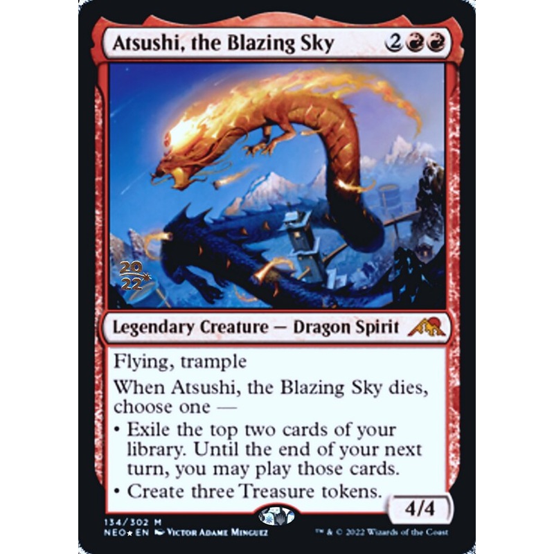 Atsushi, the Blazing Sky [Kamigawa: Neon Dynasty Prerelease Promos]