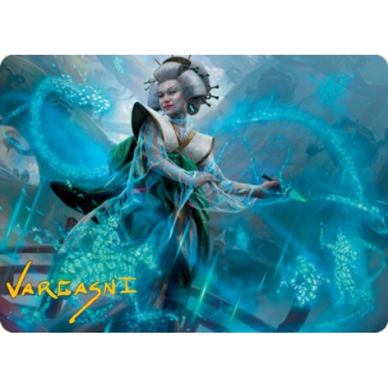 Bearer of Memory Art Card (Gold-Stamped Signature) [Kamigawa: Neon Dynasty Art Series]