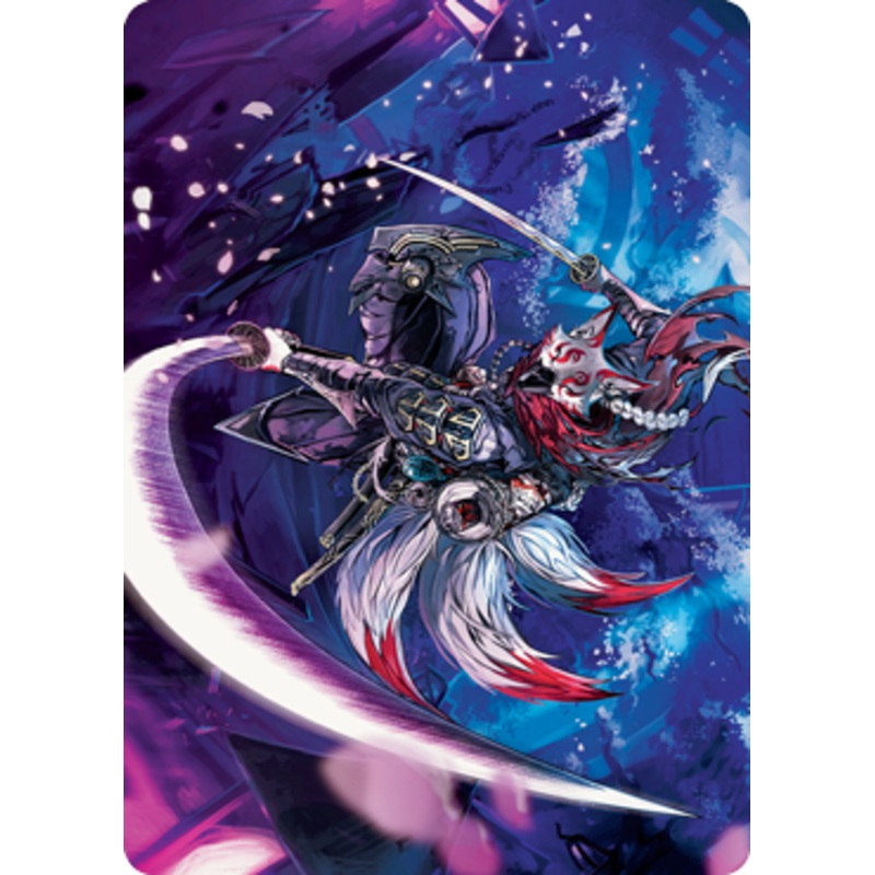 Blade-Blizzard Kitsune Art Card [Kamigawa: Neon Dynasty Art Series]
