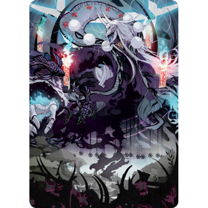 Echo of Death's Wail Art Card [Kamigawa: Neon Dynasty Art Series]