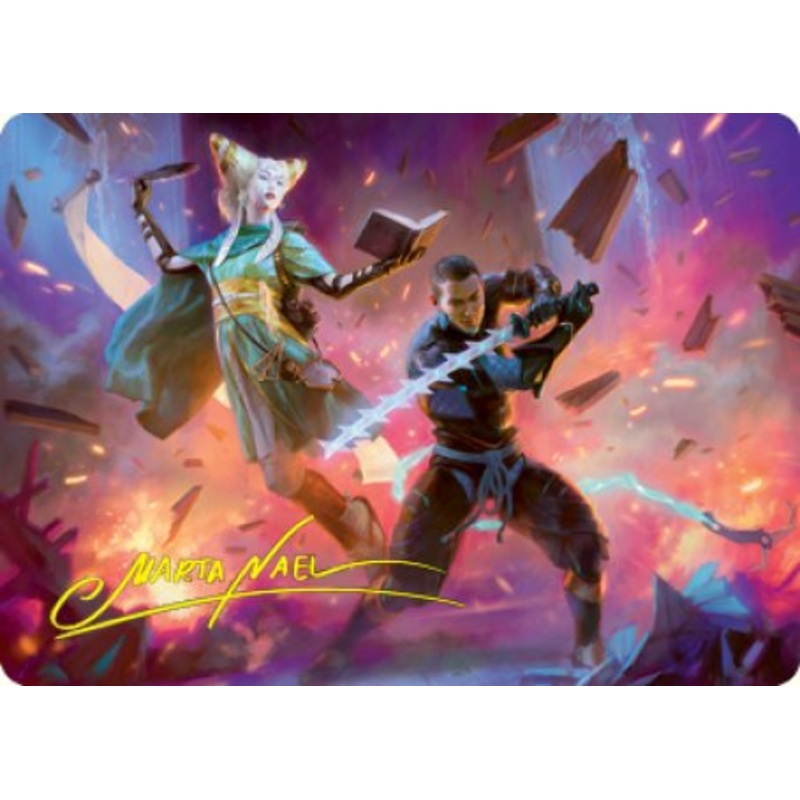 Explosive Entry Art Card (Gold-Stamped Signature) [Kamigawa: Neon Dynasty Art Series]
