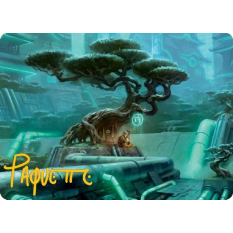 Forest Art Card (Gold-Stamped Signature) [Kamigawa: Neon Dynasty Art Series]