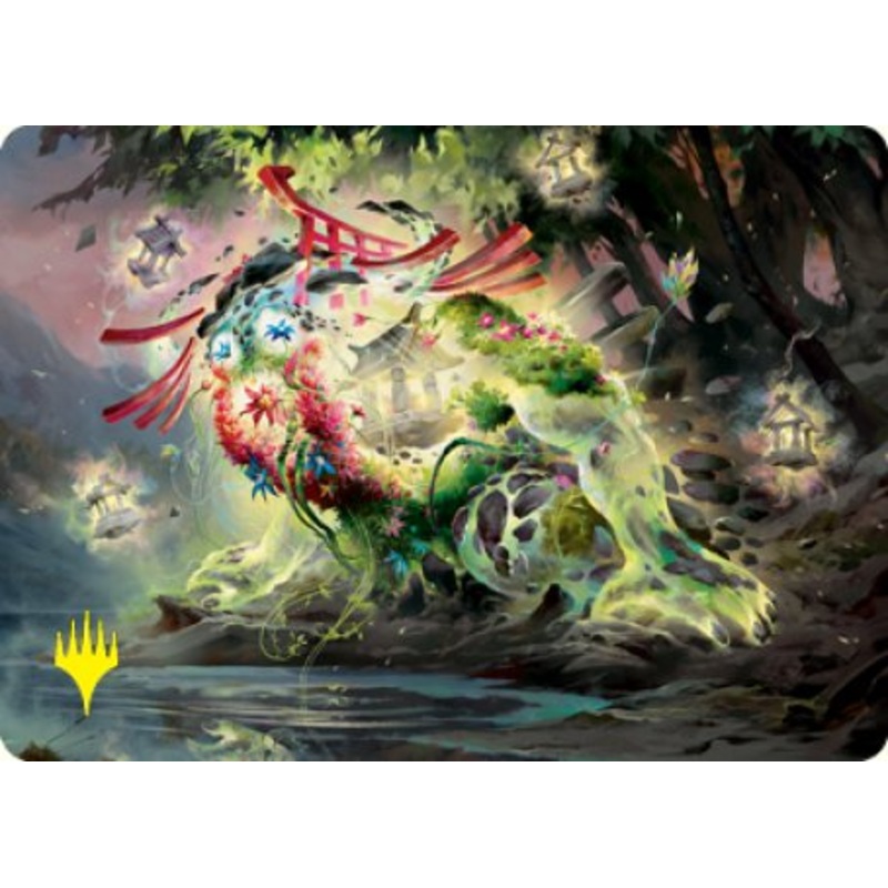 Go-Shintai of Life's Origin Art Card (Gold-Stamped Signature) [Kamigawa: Neon Dynasty Art Series]